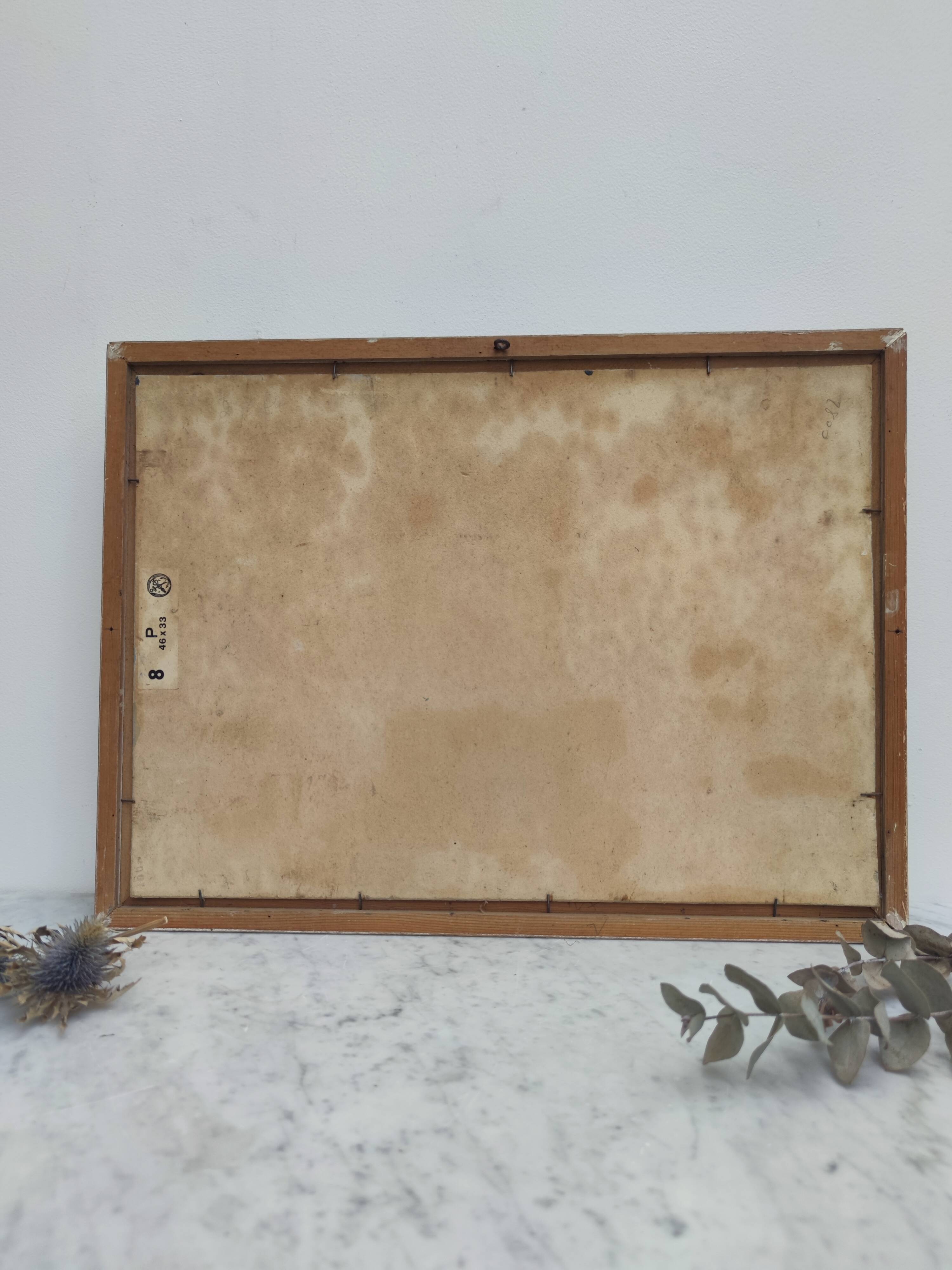 Oil on panel "sailboats"