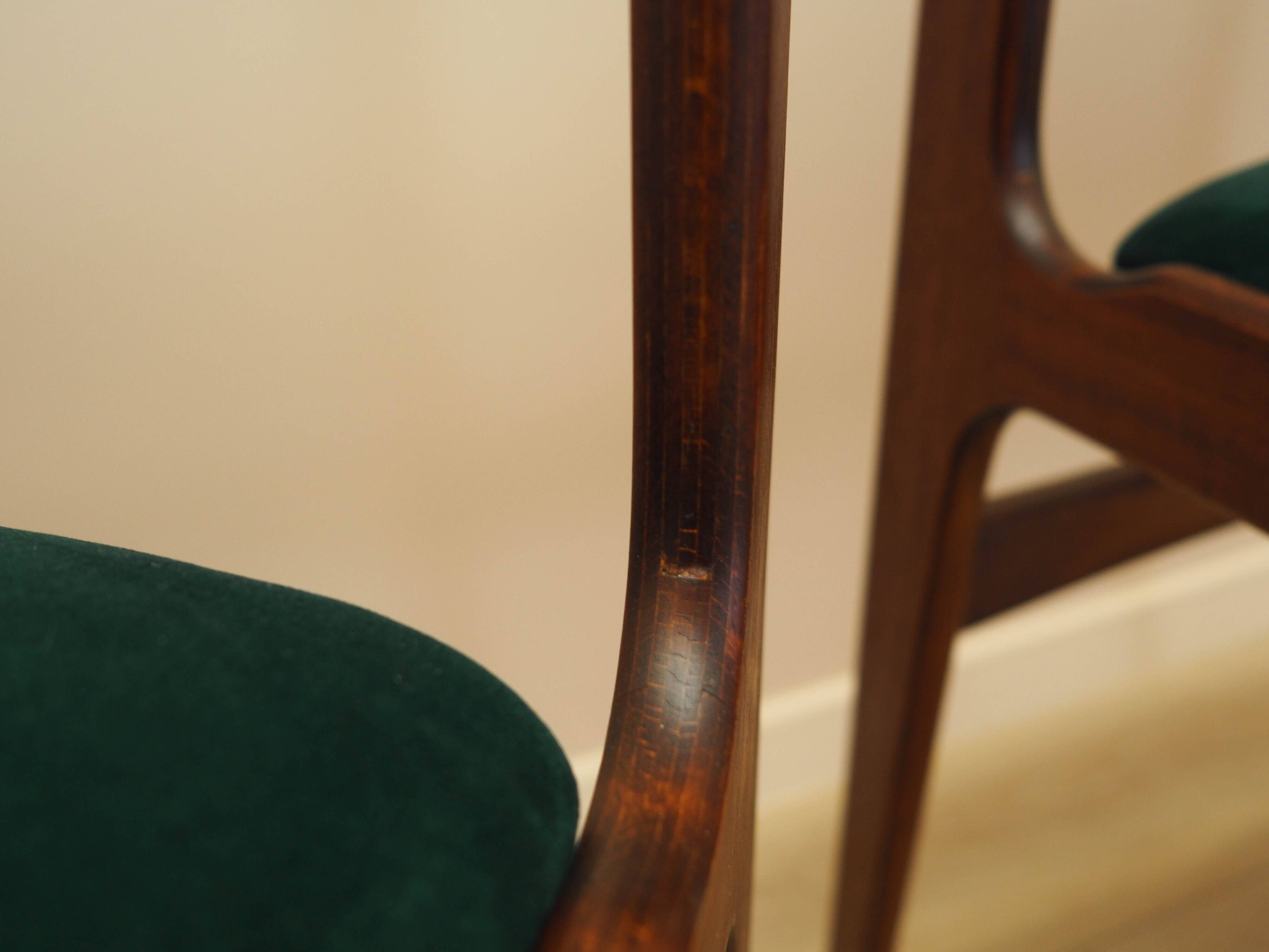 Set of six teak chairs, Danish design, 1970s, production: Denmark