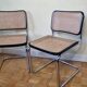 Pair of chairs designed Bauhaus style, 80s, made in Italy