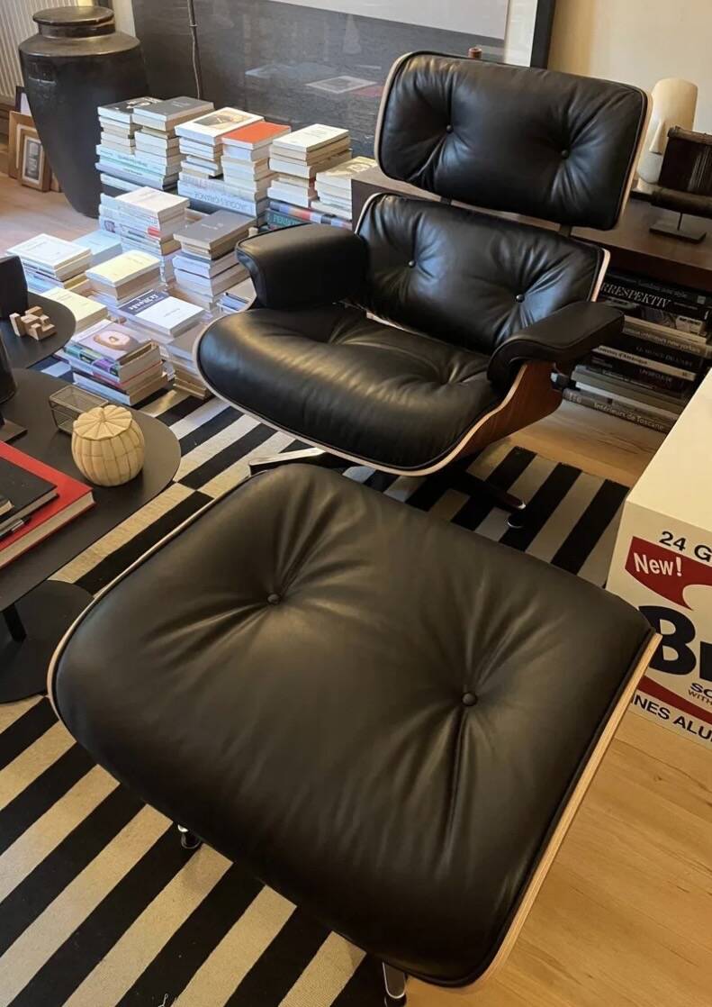 Lounge chair and ottoman by Charles Eames