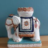 Elephant signed plant holder or candle holder