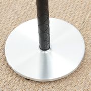 Scandinavian leather and aluminium floor lamp