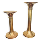Paire de bougeoirs en laiton vintage