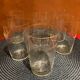 6 antique blown and engraved lemonade glasses