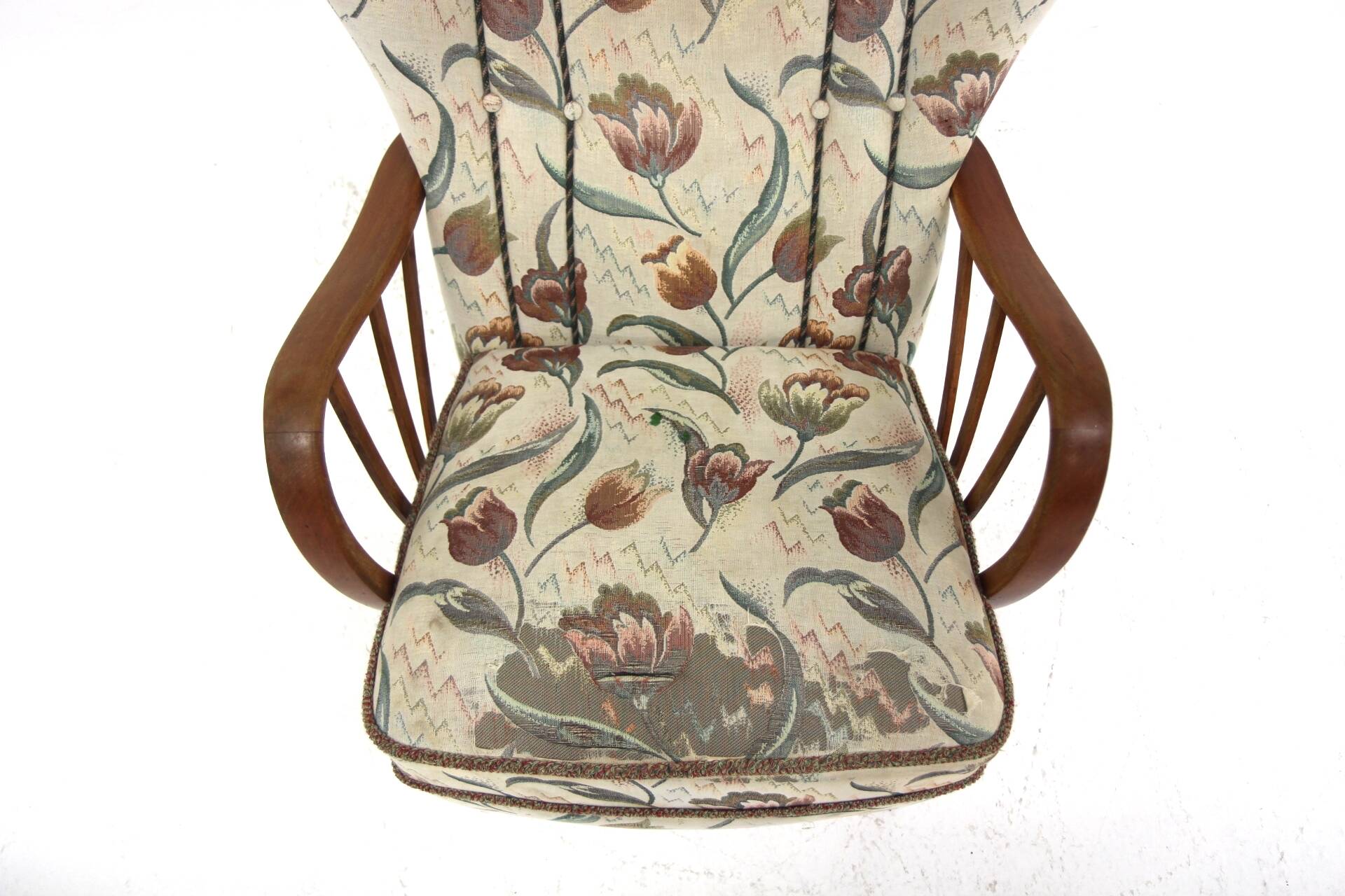 Scandinavian elm armchair, Swedish Modern, Sweden, 1940