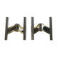 Pair of brass and chrome sconces from Sciolari 70