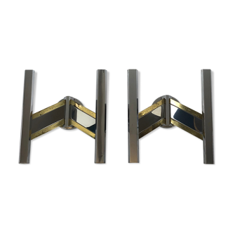 Pair of brass and chrome sconces from Sciolari 70