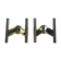 Pair of brass and chrome sconces from Sciolari 70
