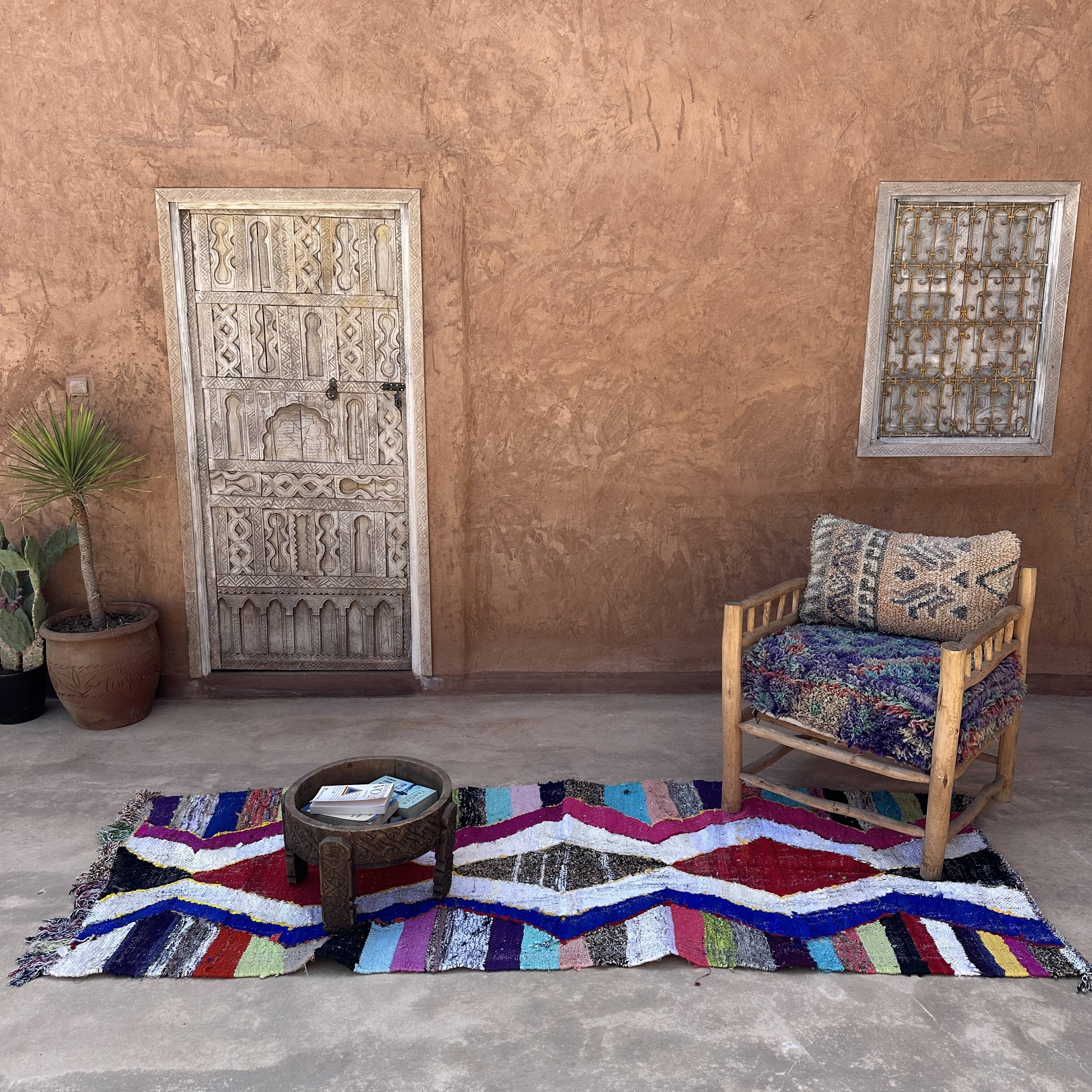 Colorful Moroccan rug - 140 x 269 cm