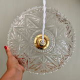 Vintage glass lampshade pendant light - tableware collection -