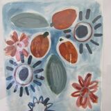 Pair of paintings by Laura Asoini Summer fruits