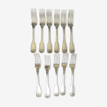 Eleven Christofle forks