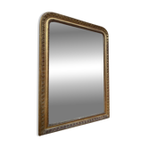 Louis Philippe mirror gilded with gold leaf, mercury mirror from the 19th century.