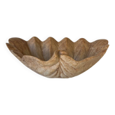 Coupe bénitier ancienne en bois sculpté