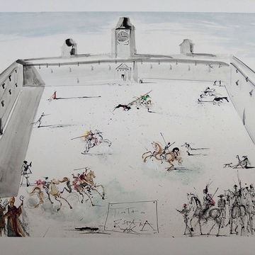 Salvador DALI: Tienta - Place in Spain, signed lithograph - 1983