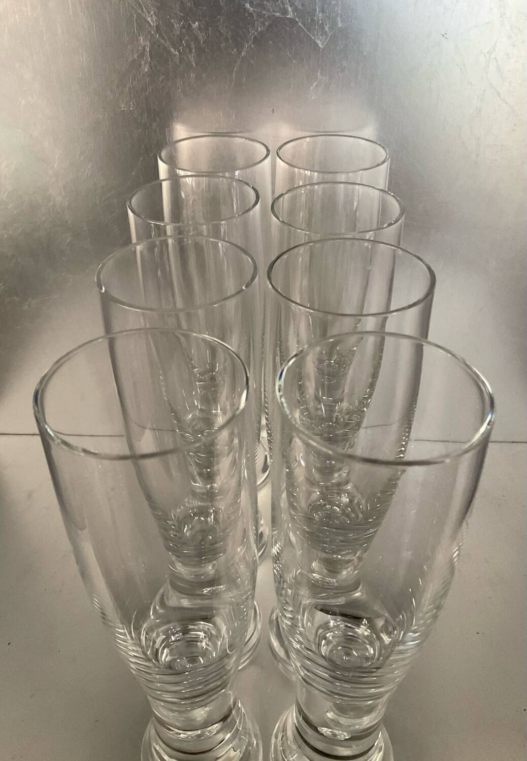 Set of 8 vintage Kosta Boda champagne flute glasses