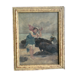 Painting oil XIX ieme