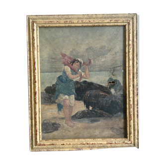 Painting oil XIX ieme