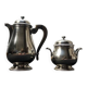 Christofle Gallia Silver Plated Coffee Pot & Sugar Bowl: Art Nouveau Regenc