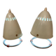 Paire de grandes lampes métal osram 1950.