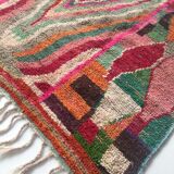 Moroccan Berber carpet Boujaad with colorful graphic patterns 276x162cm