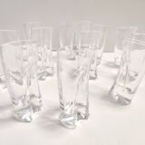 Set of Twelve Crystal Drinking Glasses by A.Mangiarotti for Cristallerie Colle