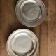 Pair of old silver metal plates