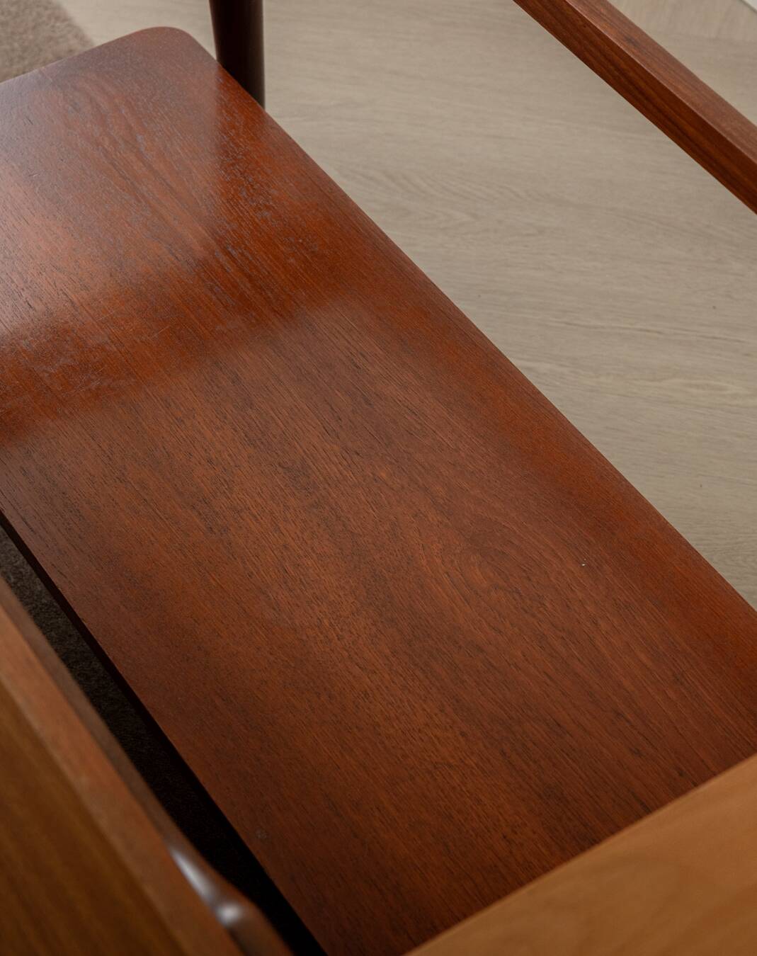 Vintage Teak Coffee Table Louis van Teeffelen Attributed Reversible Top