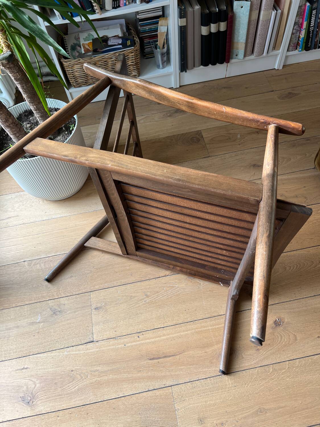 Set of 2 vintage Scandinavian boomerang style armchairs