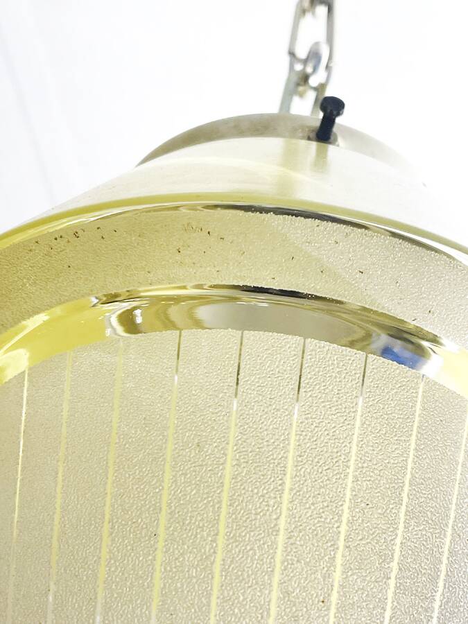 Yellow opaline pendant light, 1950