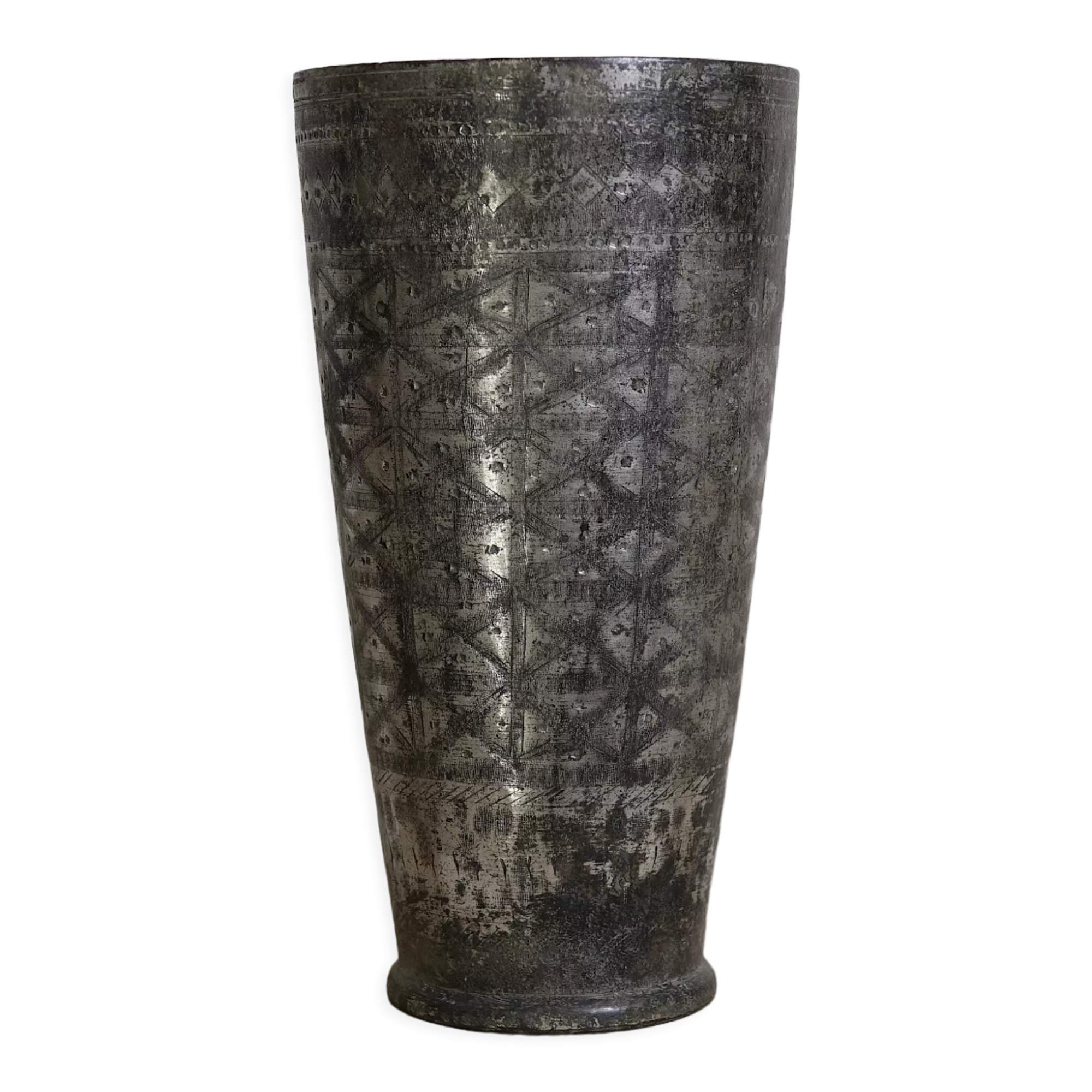 Antique brass lassi glass