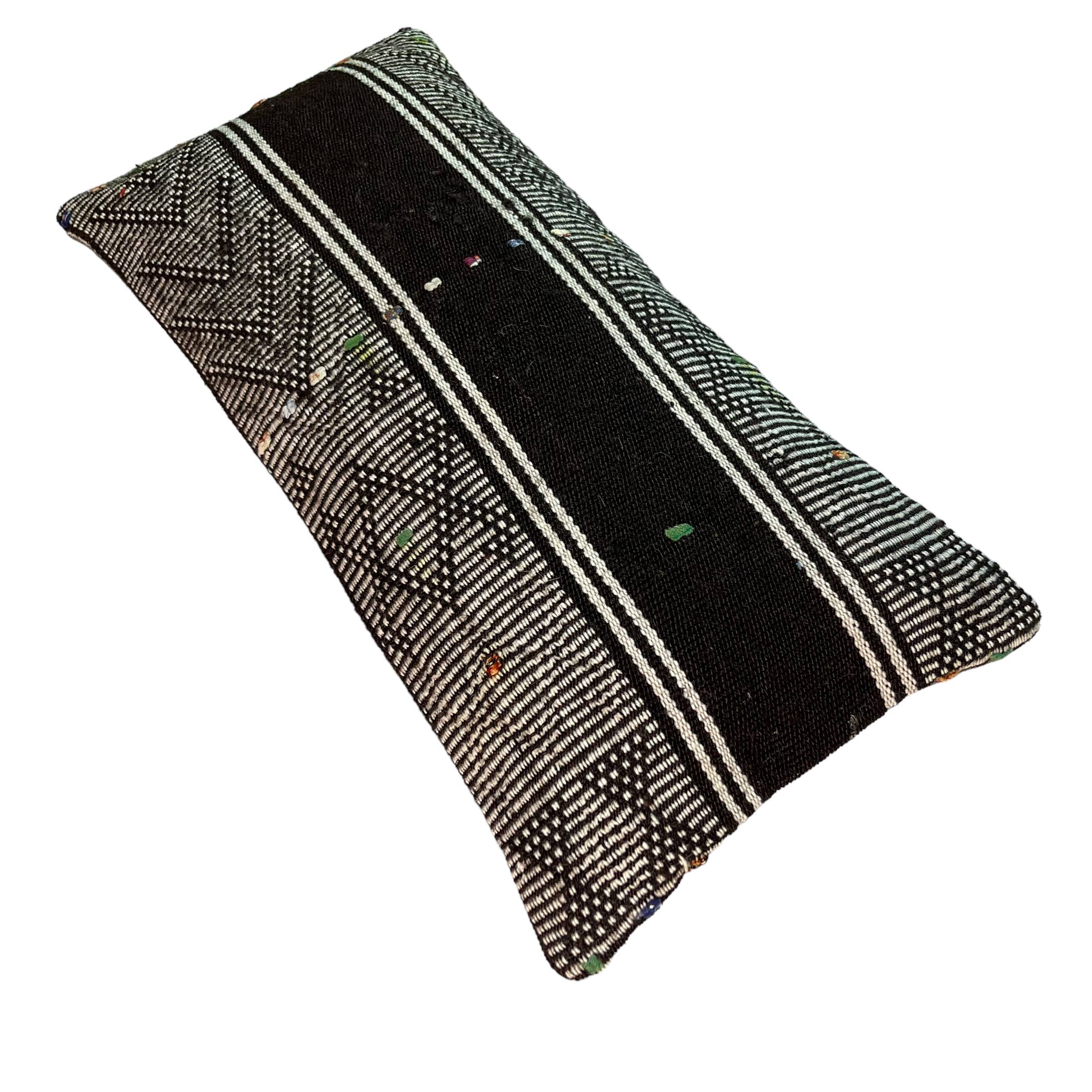 Vintage turkish kilim cushion cover , 30 x 60 cm