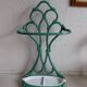 Old green cast iron umbrella stand