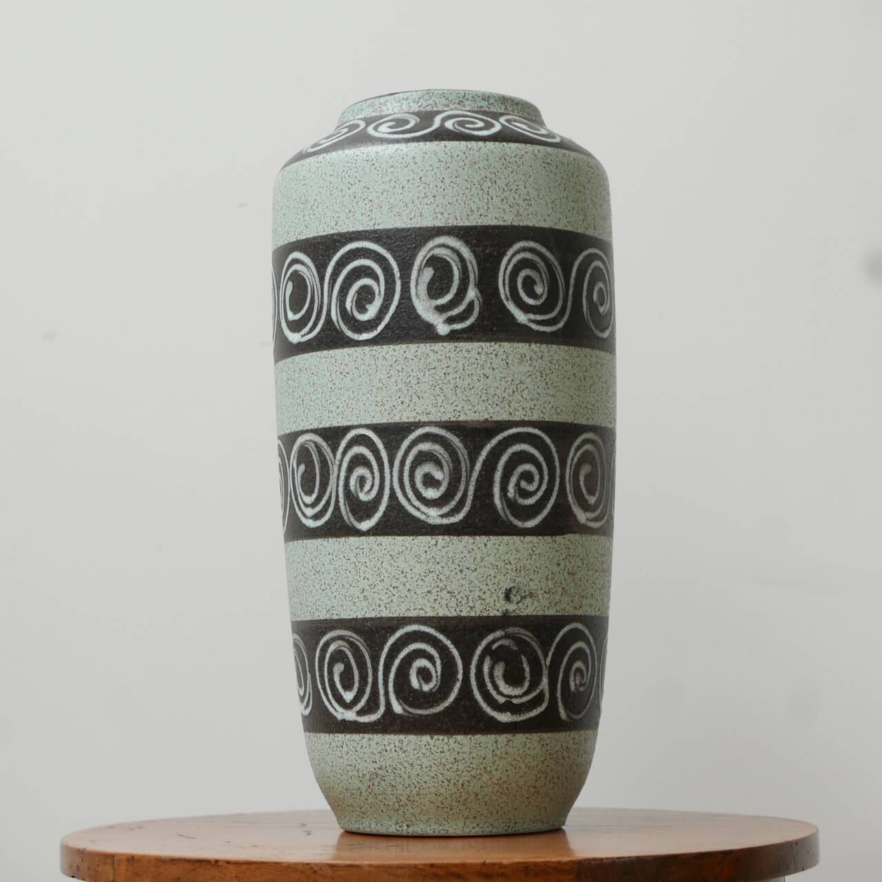 West German Green Ceramic Mid-Century Vase