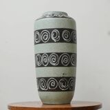 West German Green Ceramic Mid-Century Vase