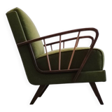 Vintage Lounger Chair in Grass Green, 1950s