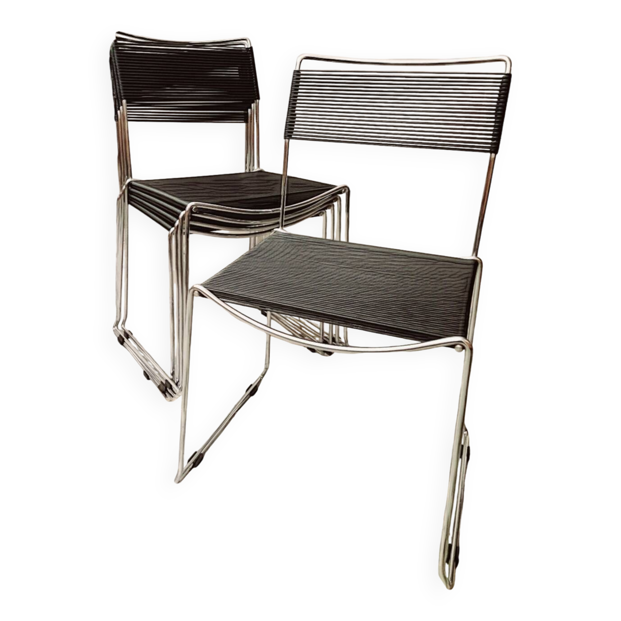 Set of 5 spaghetti chairs by giandomenico belotti for alias vintage 1980