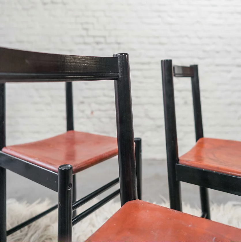 Set of 6 ibisco dining chairs (Italy)