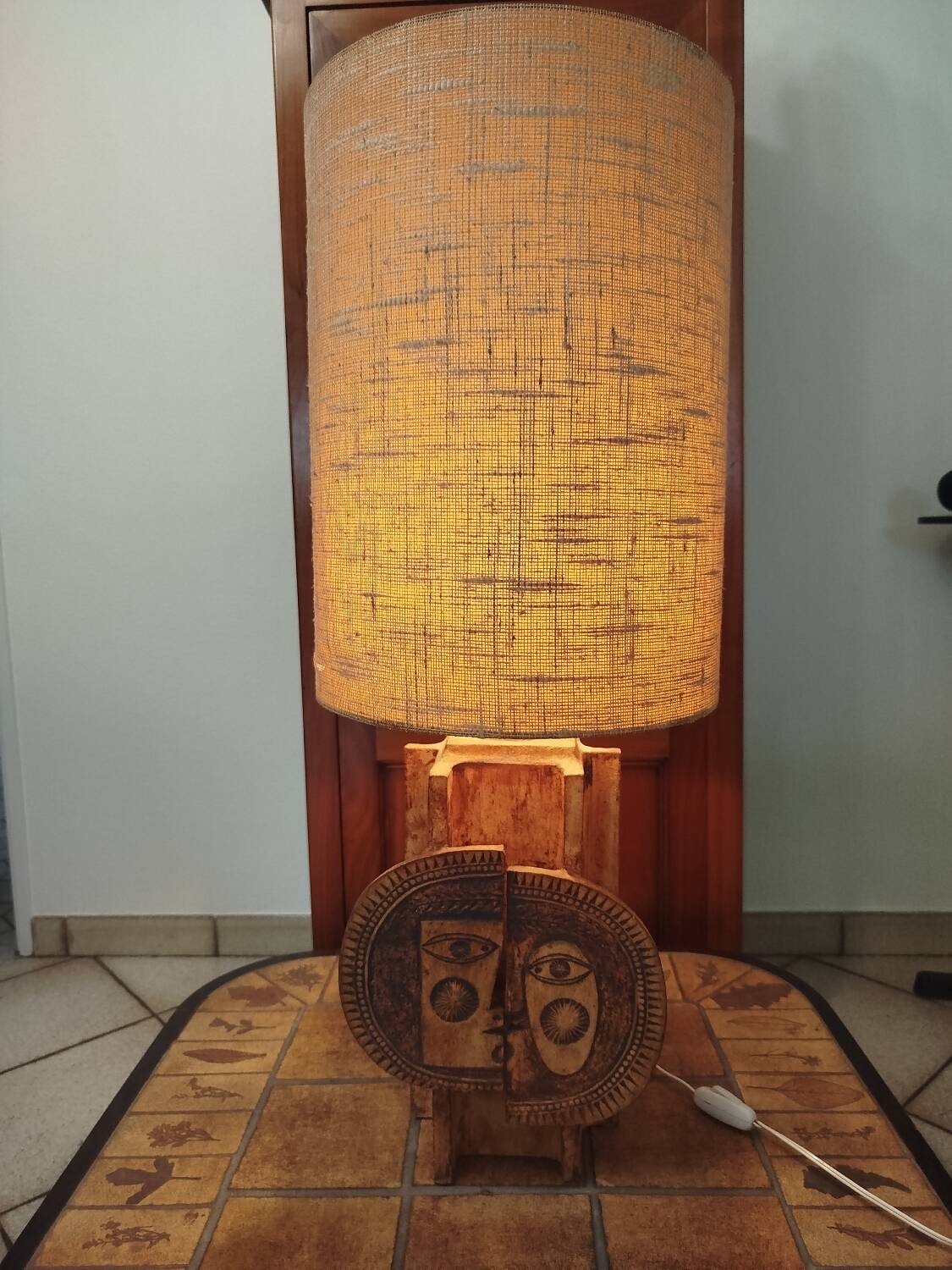 Ceramic lamp R. CAPRON & J. DERVAL Vallauris