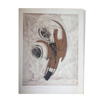 Lithograph by Josef BANC, composition 1957