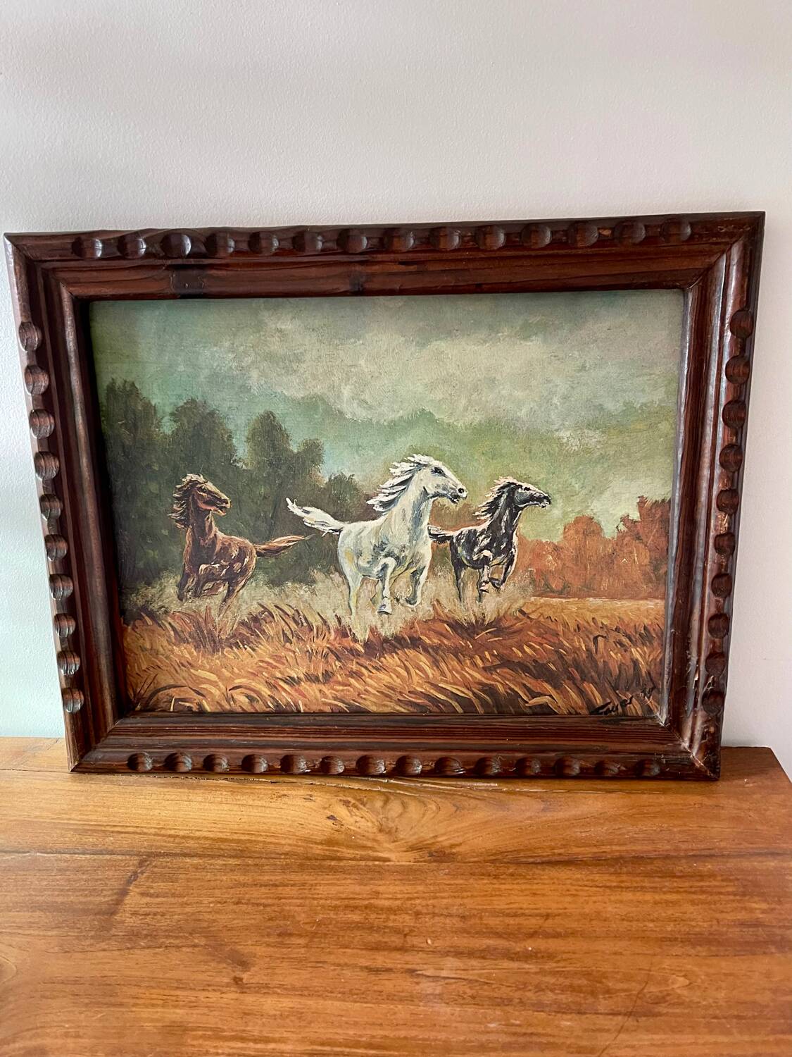 Reproduction of galloping horses
