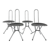 Ensemble de 4 chaises pliantes postmodernes par Niels Gammelgaard pour Ikea, années 1980.