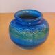 Remini blue vase Aldo Londi Bitossi 60s