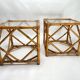 Bamboo and Glass Nightstands attributed to Vivai Del Sud, Italy, 1970s, Set of 2