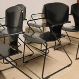 Series of 6 minimalist chairs model "EGOA 300" by Josep Mora