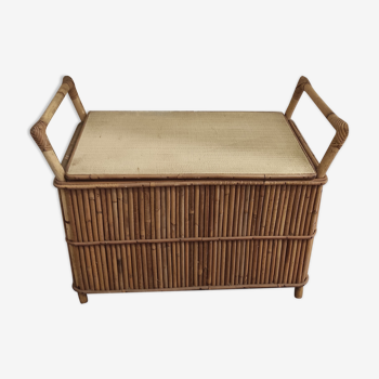 Rattan storage chest