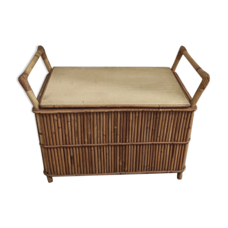 Rattan storage chest