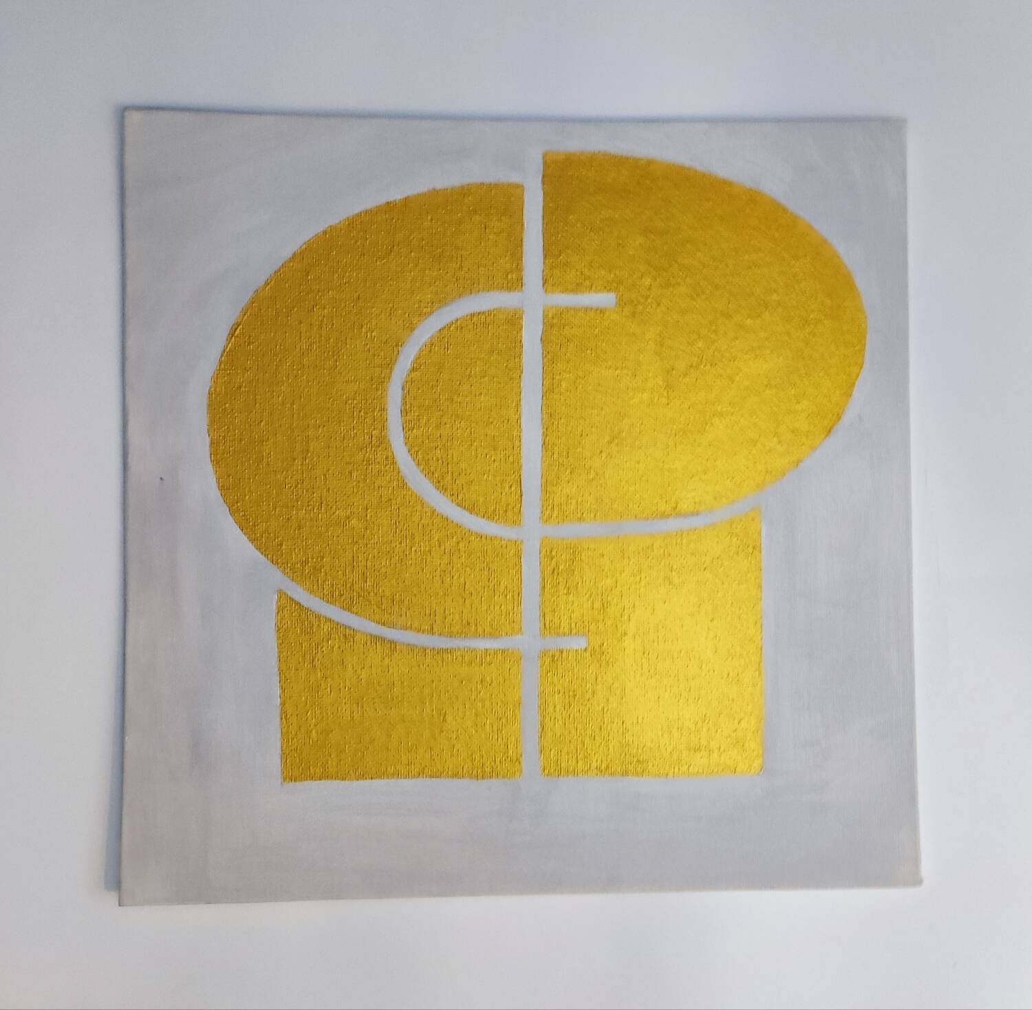 Modern gold painting 30x30 cm