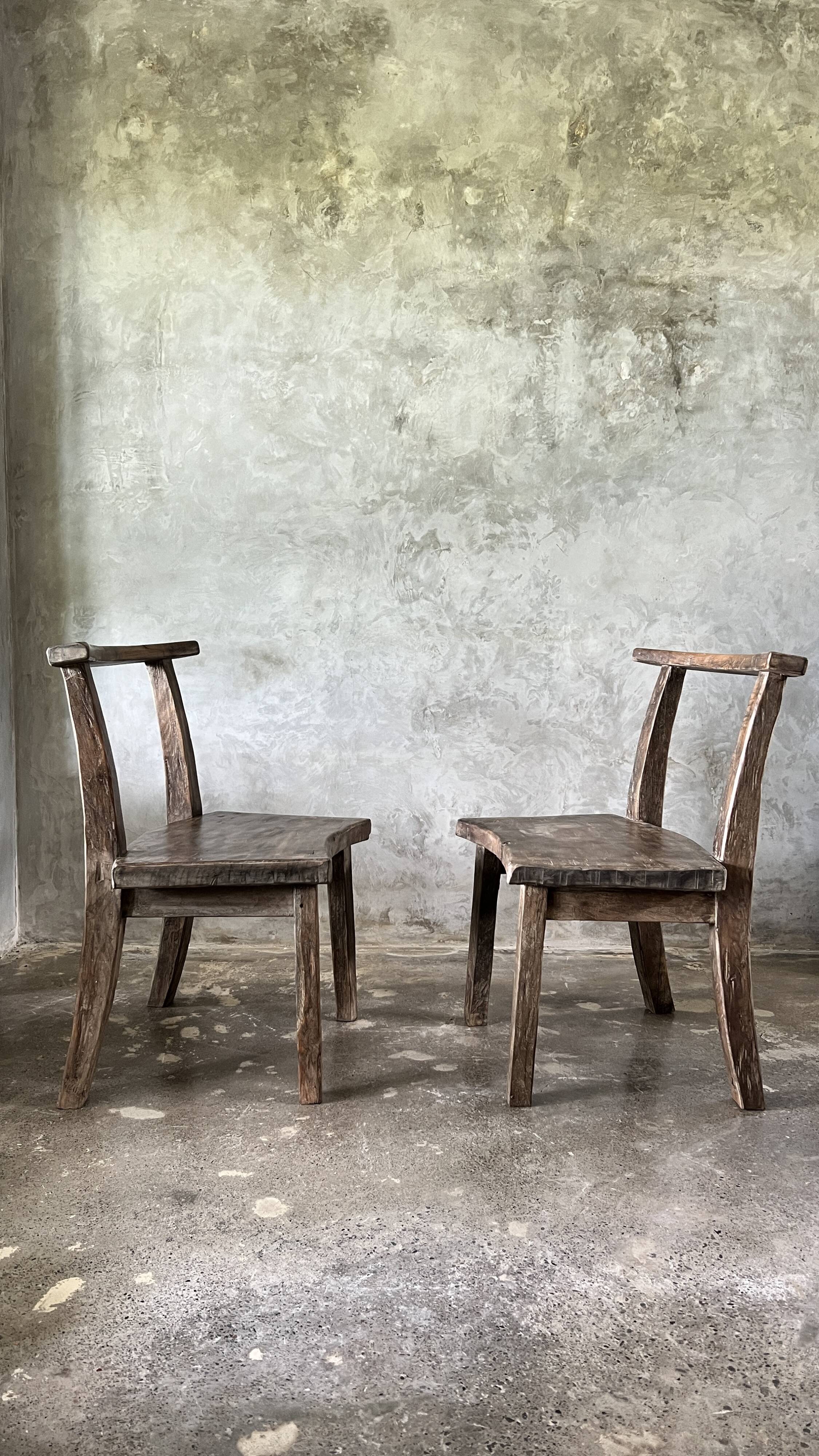Large old teak chair or armchair H84 L60