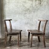Grande chaise ou fauteuil en teck ancien H84 L60